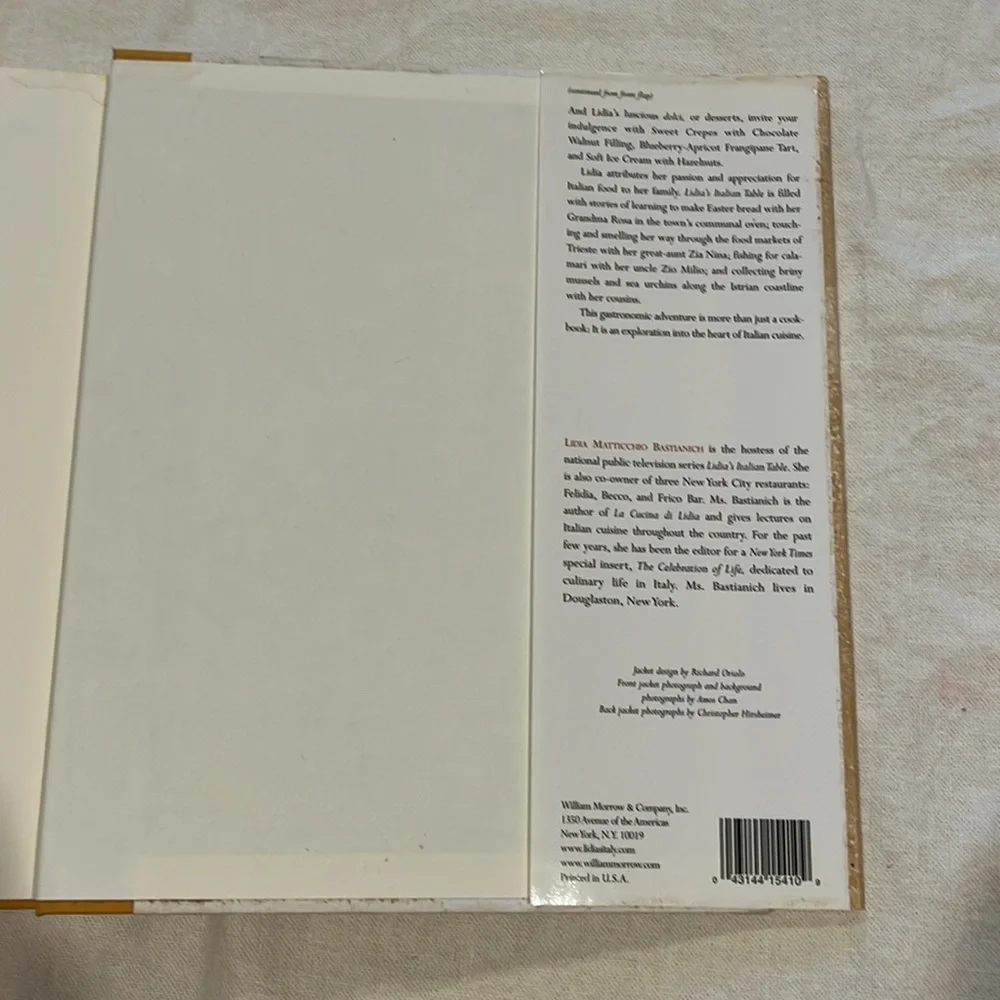 Lidia’s Italian Table Cookbook